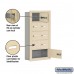 Salsbury Cell Phone Storage Locker - 5 Door High Unit (5 Inch Deep Compartments) - 8 A Doors and 1 B Door - Sandstone - Recessed Mounted - Master Keyed Locks  19055-09SRK